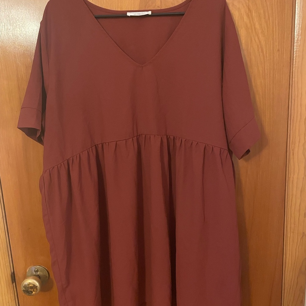 Zenana Burnt Orange Women's Babydoll Tunic